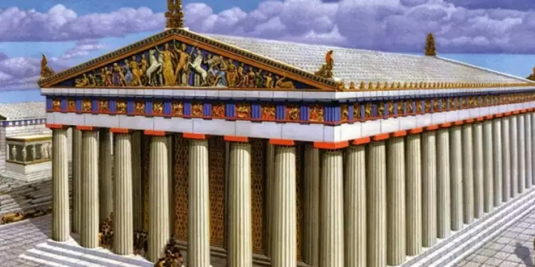 Impressive images of the Parthenon when it was painted