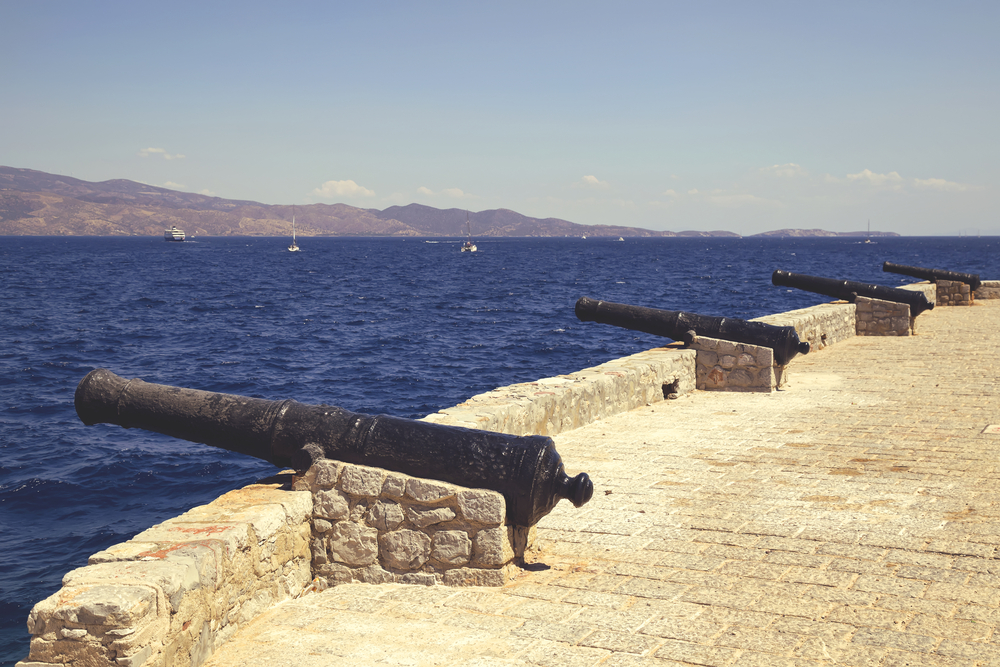 Old canons Hydra island